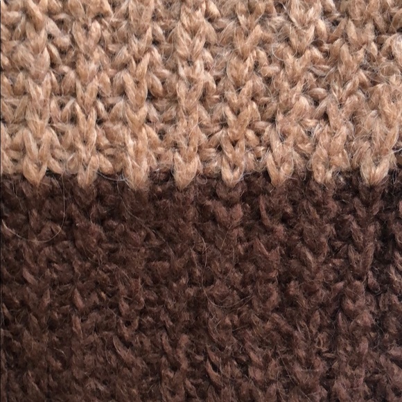 Zara Striped Oversized Knit Brown Fall Sweater - Picture 9 of 10